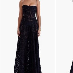 House of CB Black Lace Maxi
